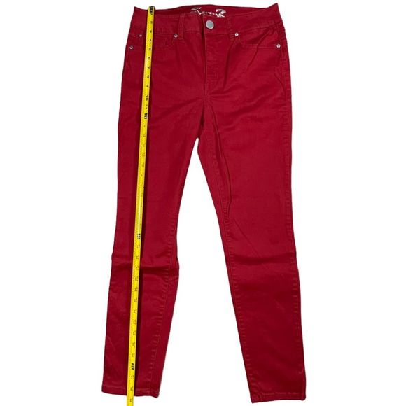 Seven7 size 10 bright red high rise skinny booty shaper jeans like new condition - Picture 9 of 13